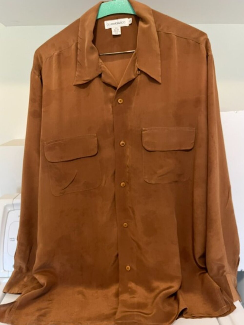 Club Monaco tailored silk blouse.
